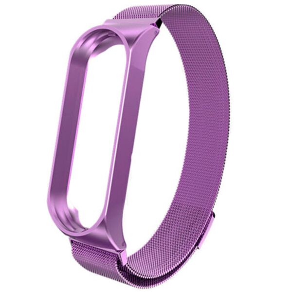 Ремешок для Xiaomi Mi Band 5/6 миланский магнитный Фиолетовый