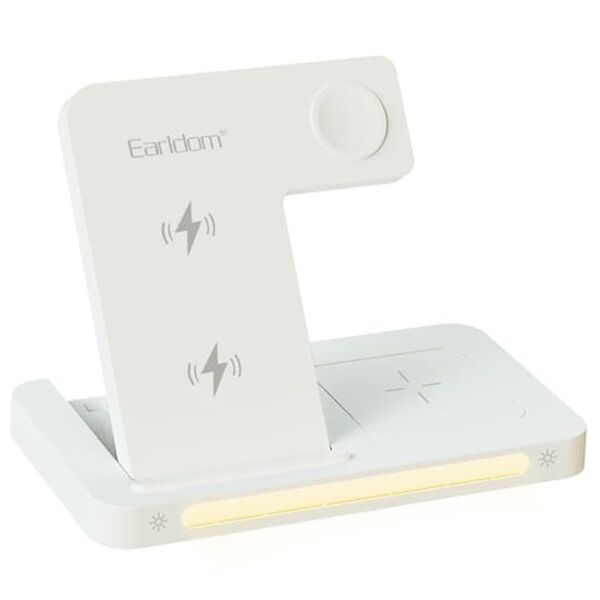Зарядное устройство беспроводное Earldom WC27 3 in1 15W Белый