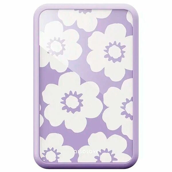 Внешний аккумулятор SOLOVE W21 Power Bank 10000mAh Magnetic MagSafe 20W Flower Purple