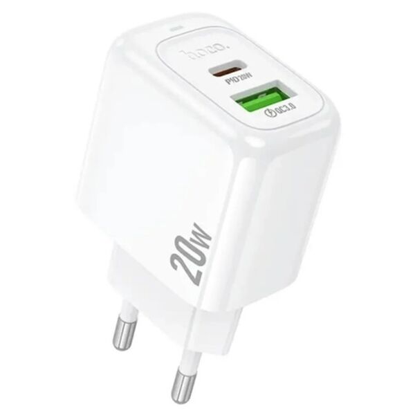 Зарядное устройство Hoco CS54A 20W USB-C+USB Белый