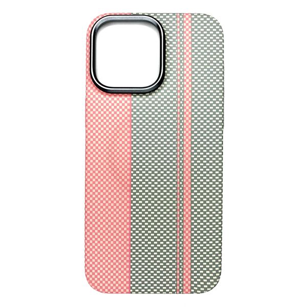 Чехол для iPhone 15 Pro Max накладка LUXO LIFE+ MagSafe Розовый/Серый