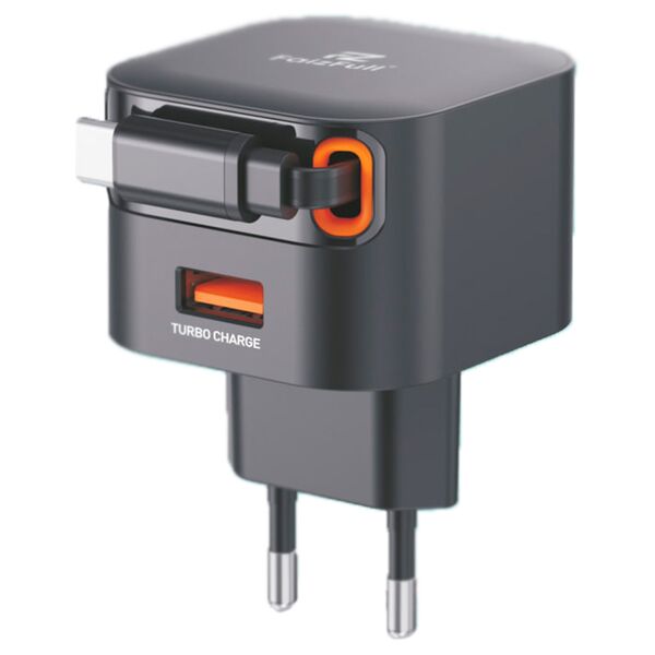 Зарядное устройство FaizFull FC196 25W USB GaN + кабель Type-C Черный