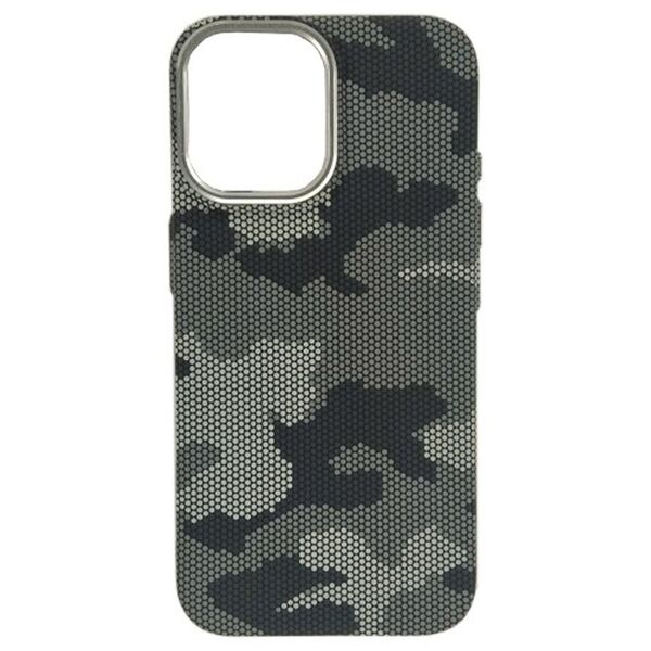 Чехол для iPhone 16 Pro накладка Nice Камуфляж Magsafe Серый