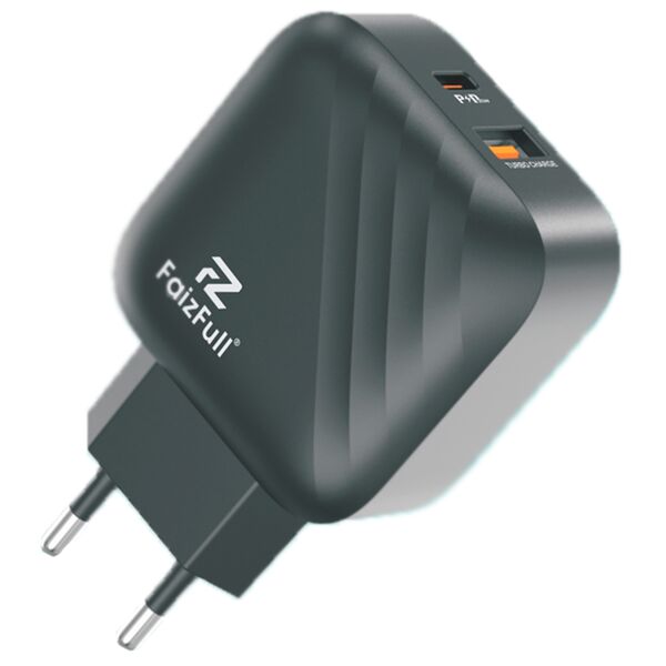 Зарядное устройство FaizFull FC160 35W USB-C+USB Черный