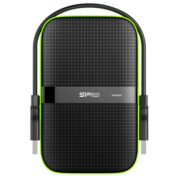 Внешний жесткий диск Silicon Power 1TB A60 Armor 3.2 Черно-зеленый