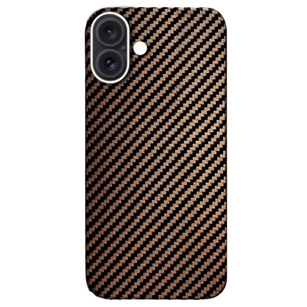 Чехол для iPhone 16 накладка K-DOO KEVLAR Черный/Коричневый