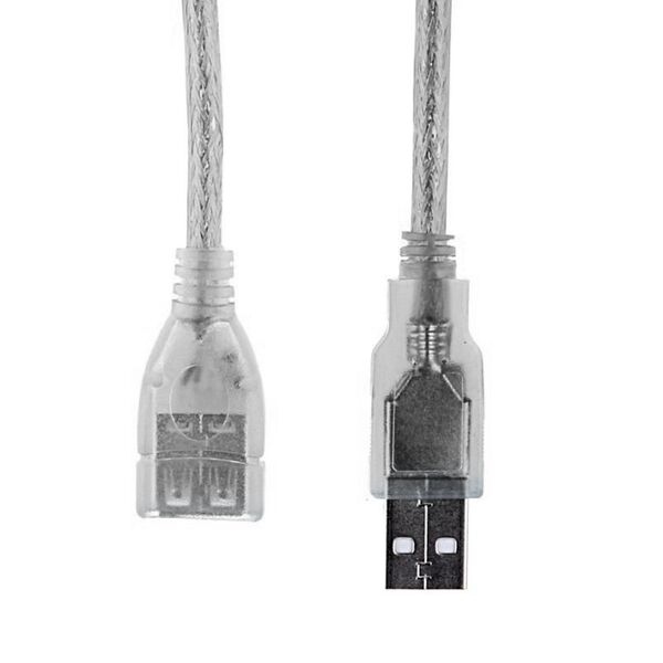 Кабель USB/USB удлинитель F-M 5м 1,5A Серебряный