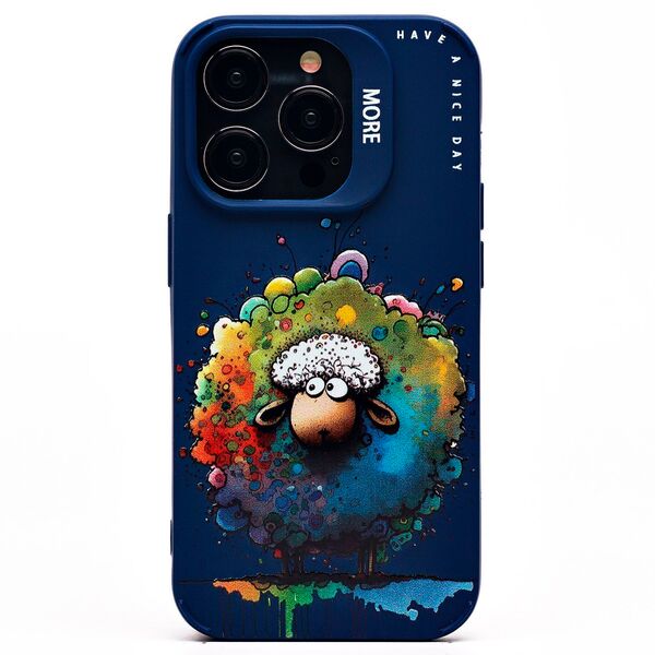 Чехол Infinix Hot 40/Hot 40 Pro/Spark 20 Pro накладка принт Овечка Темно-синий