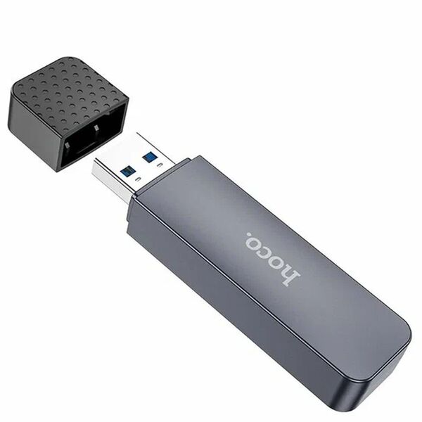 Картридер Hoco HB45 2 в 1 USB 3.0 Серый