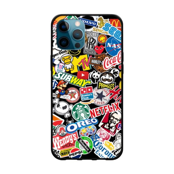 Чехол для iPhone 13 Pro Max накладка силиконовый принт Stickers