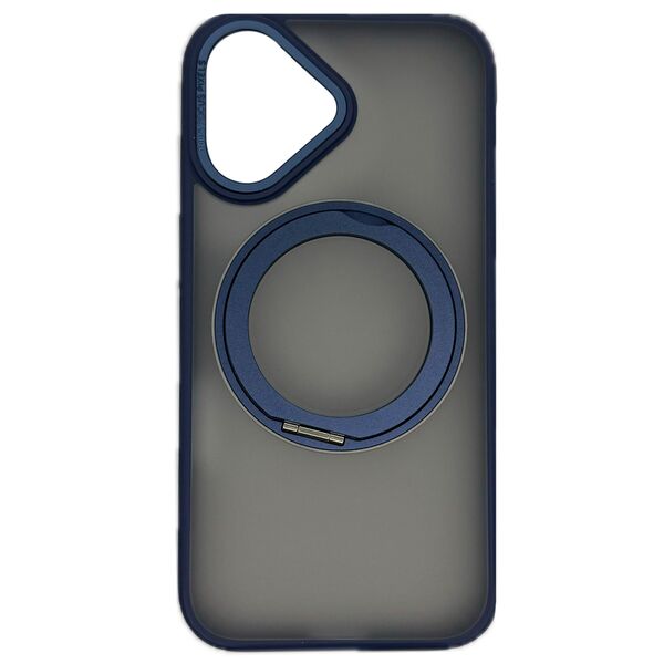 Чехол для iPhone 16 накладка Free Spin MagSafe кольцо-подставка Синий
