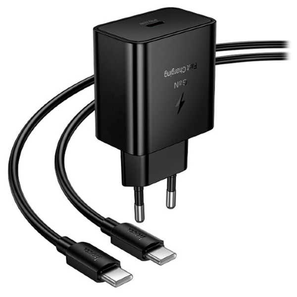Зарядное устройство Hoco N77 45W USB-С + кабель Type-C/Type-C Черный
