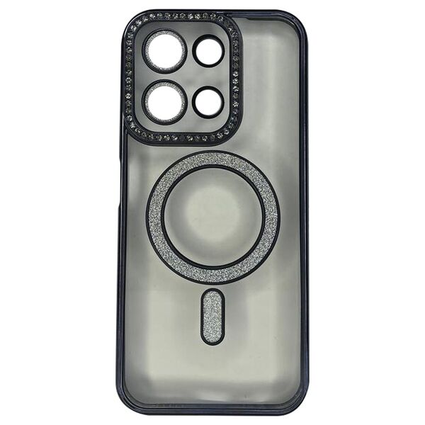 Чехол Xiaomi Redmi 15C/Poco C85 накладка Стразы/блестки Прозрачно-черный