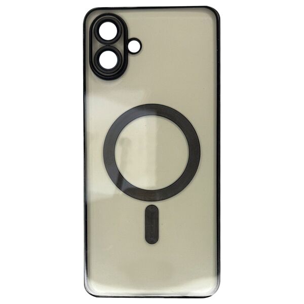 Чехол Samsung A07 накладка MagSafe с цветными бортиками Черный