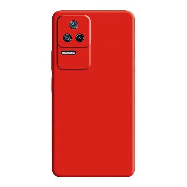 Чехол Xiaomi POCO F4 накладка Soft Touch силиконовый Красный