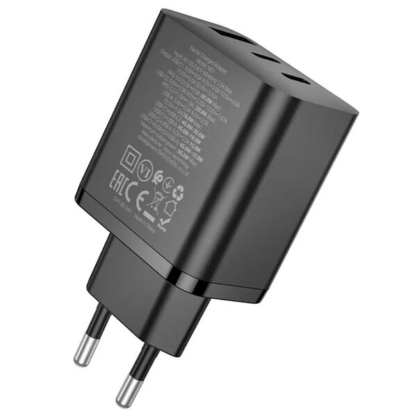 Зарядное устройство Hoco N51 65W 2USB-C+USB Черный