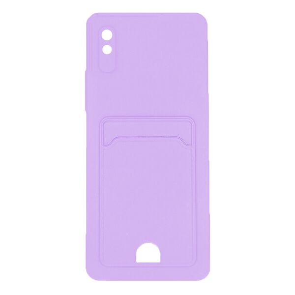 Чехол Xiaomi Redmi 9A накладка с визитницей Сиреневый
