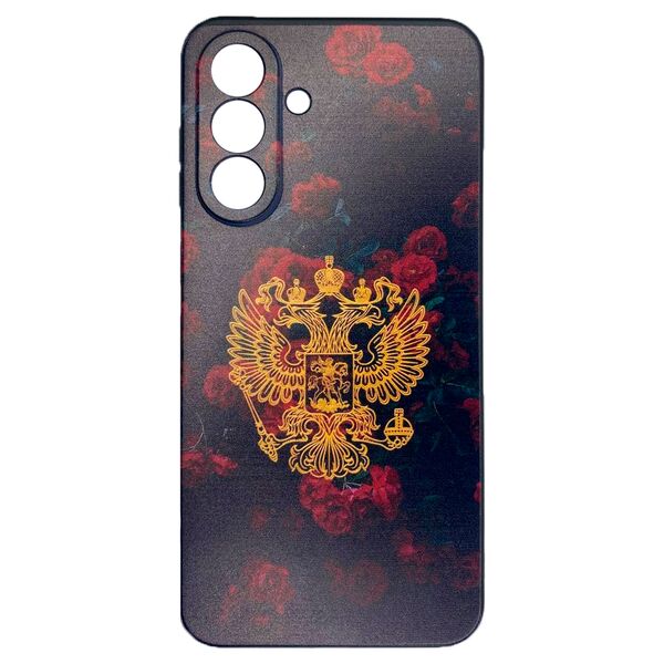 Чехол Samsung A17/A26 накладка принт Герб/розы Черный