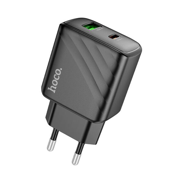 Зарядное устройство Hoco CS23A 30W USB-C+USB Черный