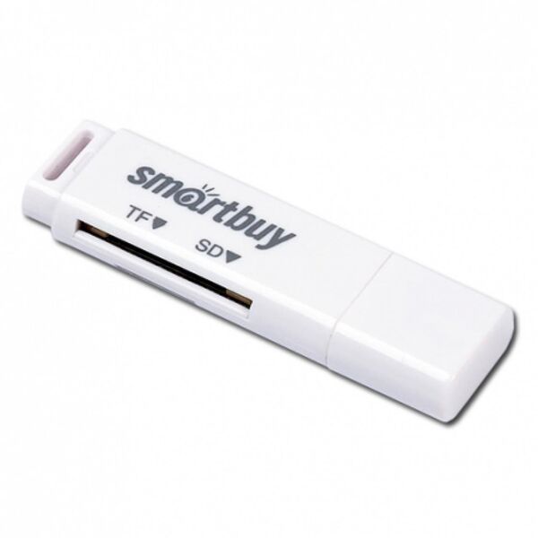 Картридер Smartbuy 715 USB 2/0-SD/microSD Белый