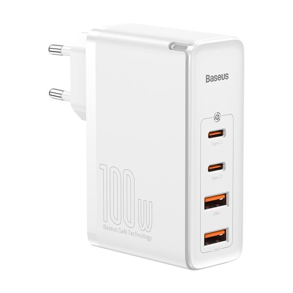 Зарядное устройство Baseus GaN2 Pro 100W 2USB+2USB-C Белый
