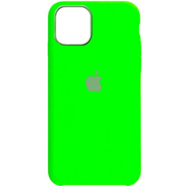 Чехол для iPhone 12/12 Pro силиконовый Silicone Case Салатовый