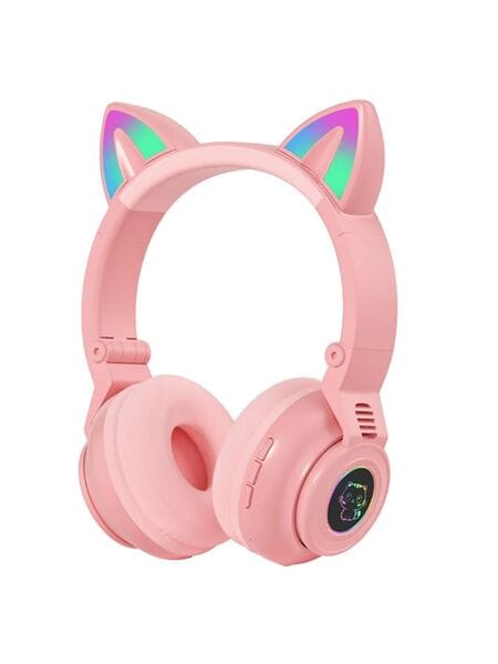Наушники Bluetooth Borofone BO18 полноразмерные Ушки Розовый