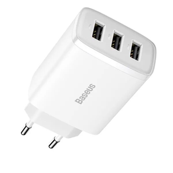 Зарядное устройство Baseus Compact 17W 3USB Белый