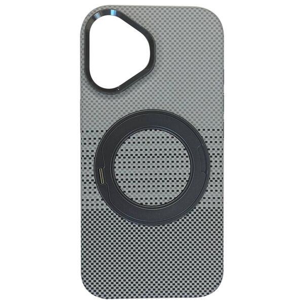 Чехол для iPhone 17 Knit кольцо-подставка Carbon Белый